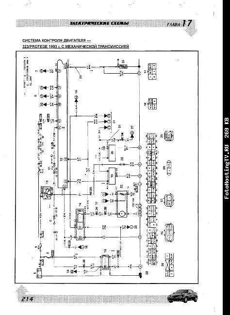 Схемы электрооборудования Mazda 323, 626, Miata, MX-3, MX-6, Protege с 1990г.