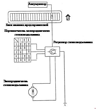 Монтажная схема системы управления стеклоподъемником с электроприводом Yuejin NJ1080