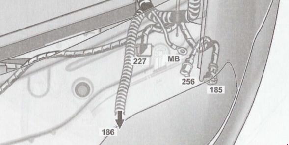 Расположение клемм "массы" элементов электрооборудования автомобиля Lada Largus