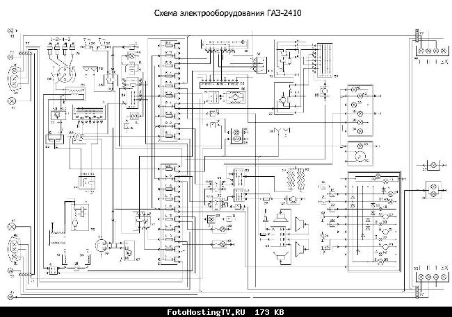 Схема электрооборудования ГАЗ-2410