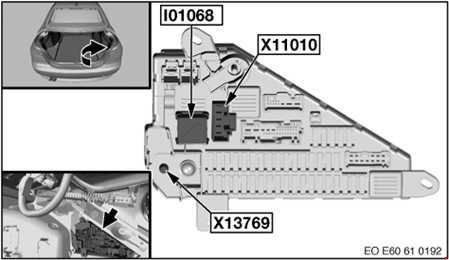 Схема предохранителей и реле BMW 5 E60 и E61 (2003-2010)