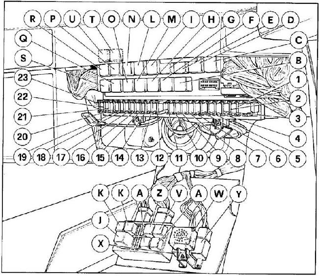 1986-1989 Ferrari 328 Fuse Box Diagram