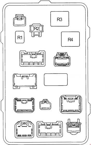 Схема предохранителей и реле Toyota Hilux (1997-2005)