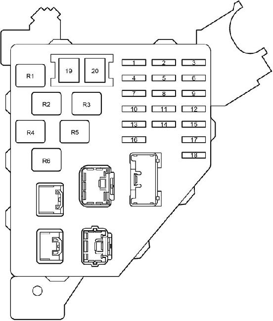 Схема предохранителей и реле Toyota Prius 11 (2000-2003)