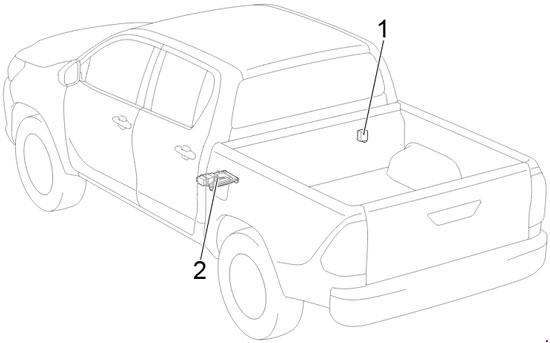 Схема предохранителей и реле Toyota Hilux (2015-2018)