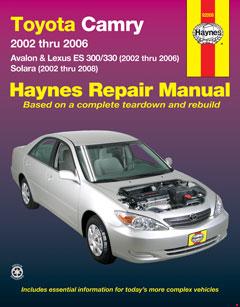 Toyota Camry, Avalon, Lexus ES 300/330 (02-06) & Toyota Solara (02-08) Haynes Repair Manual