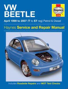 VW Beetle Petrol & Diesel (Apr 99 - 07) Haynes Repair Manual