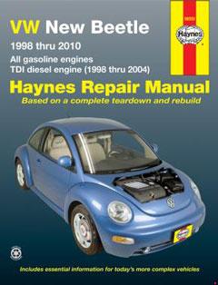 Volkswagen VW New Beetle 1.8 & 2.0L Gas (98-10) & 1.9L TDI Diesel (98-04) Haynes Repair Manual