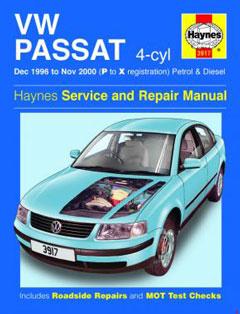 VW Passat 4-cyl Petrol & Diesel (Dec 96 - Nov 00) Haynes Repair Manual