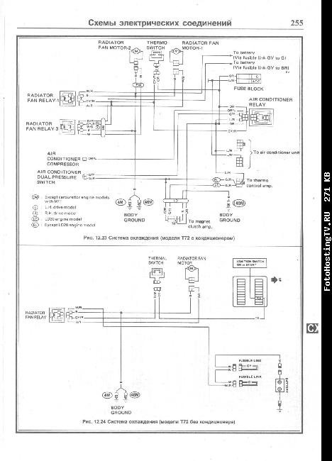 Электрическая схема Nissan Bluebird 1984-1991