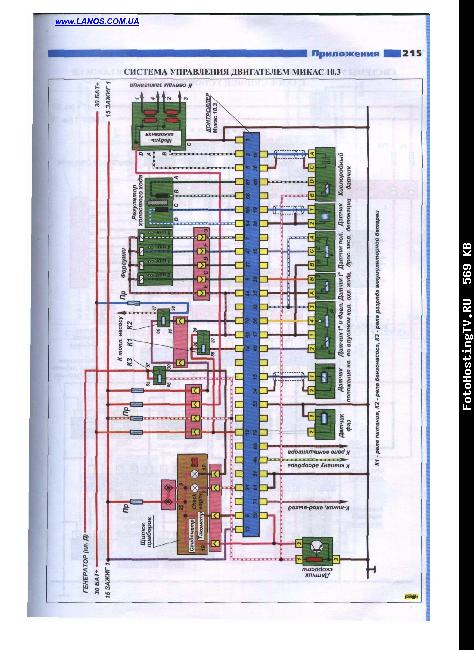 Цветные электросхемы Lanos 1,4i / ZAZ Sens 1,3i