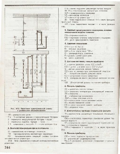 Схемы электрических соединений автомобилей VOLKSWAGEN GOLF II / JETTA II 1983-1992