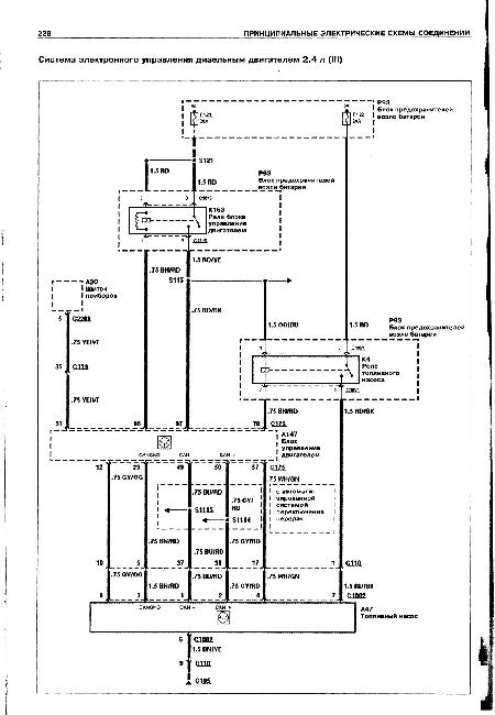 Принципиальные электрические схемы FORD TRANSIT с 2000
