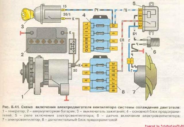 Схема электрическая ваз 2103