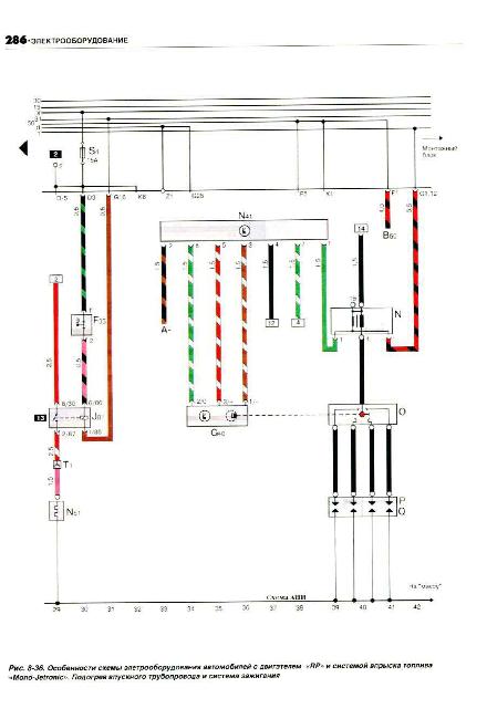 Электрические схемы VOLKSWAGEN PASSAT B3 с 1988-1996 (бензин 1,6, 1,8, 2,0, и дизель 1,6, 1,8 л)