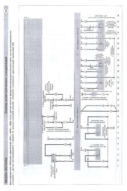 Схемы электрооборудования Skoda Octavia 1996-2002