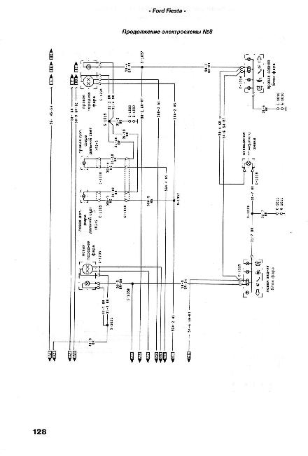 Схемы электрооборудования автомобиля Ford Fiesta с 1986 г