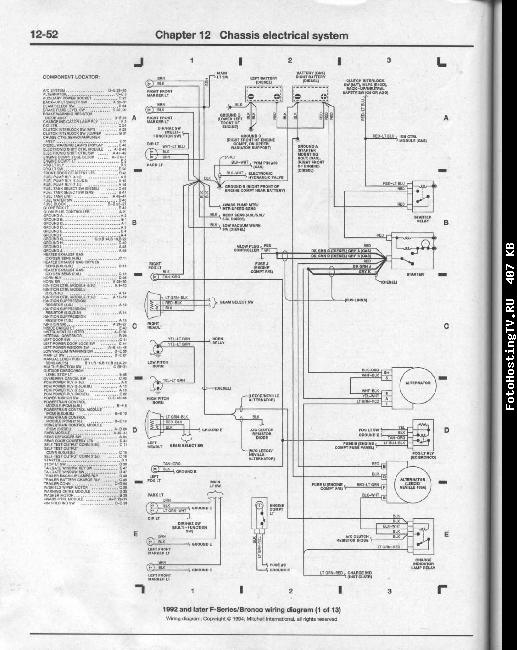 Схемы электрооборудования Ford pickups / Bronco 1980-1995