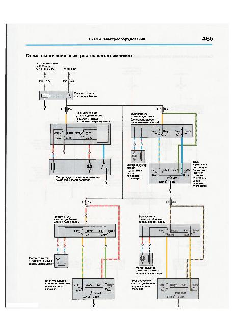 Цветные схемы электрооборудования Honda CR-V 1995-2001