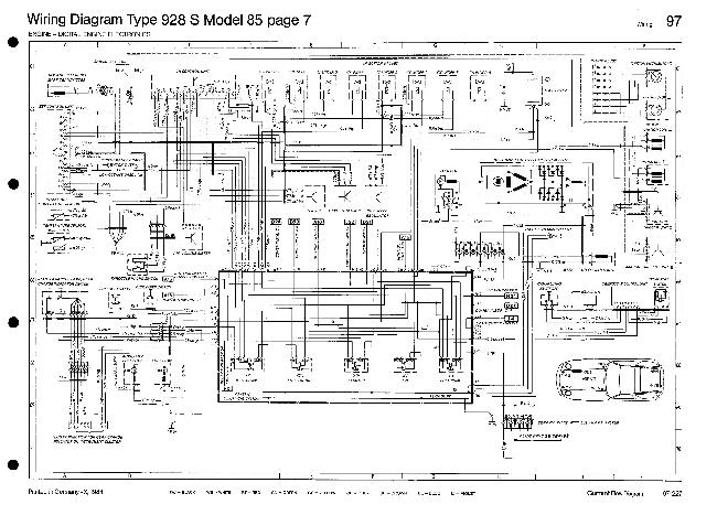 Схемы электрооборудования Porsche 928 S (1985)