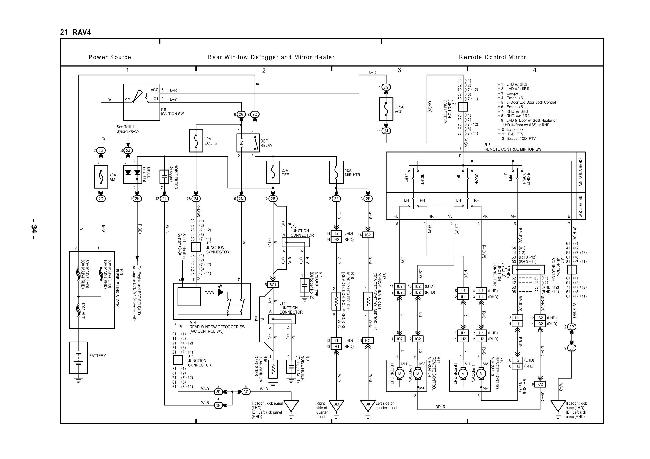 Схемы электрооборудования Toyota RAV4 XA20 с дизельным двигателем 1CD-FTV